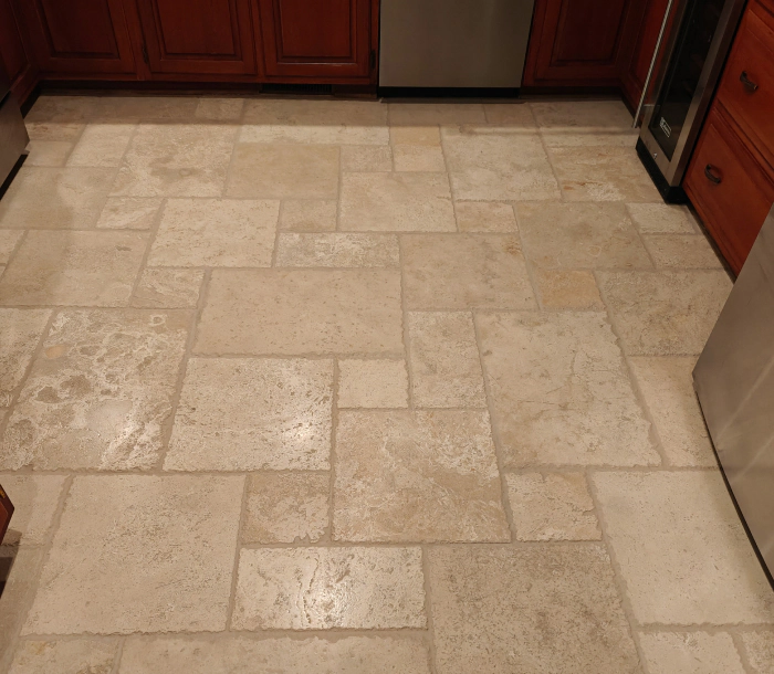 tile flooring in a kitchen